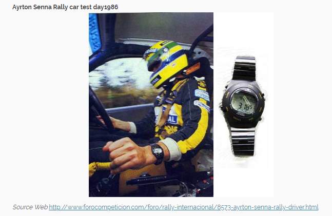 Ayrton Senna wore "Seiko Speedmaster"
